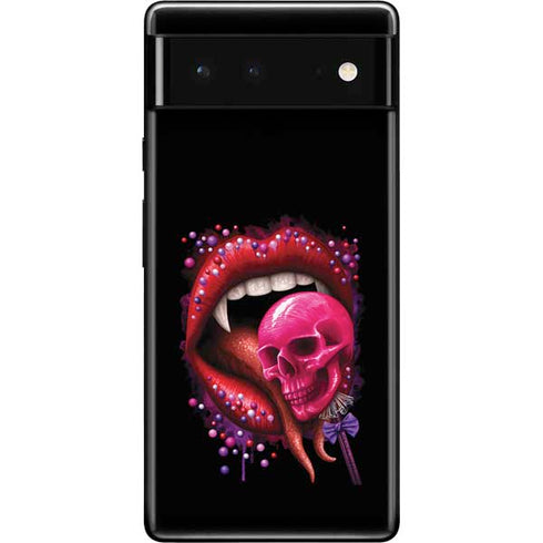 Vampire Skull Lollypop by Sarah Richter Google Pixel 6 Skin